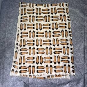 Novelty Flats Shoes Print Lightweight Neutral Scarf